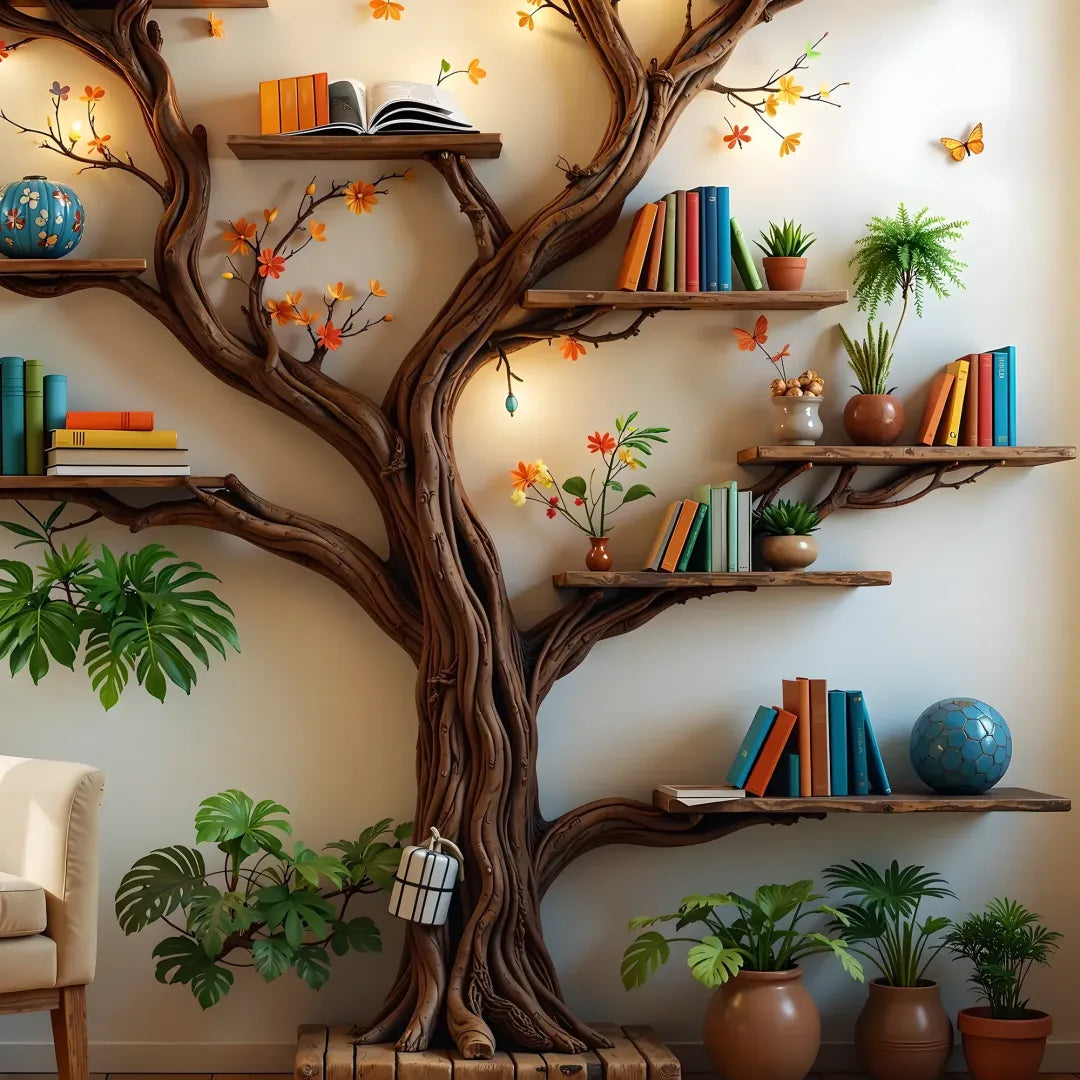 NATURE WOOD TREE BOOKSHELF
