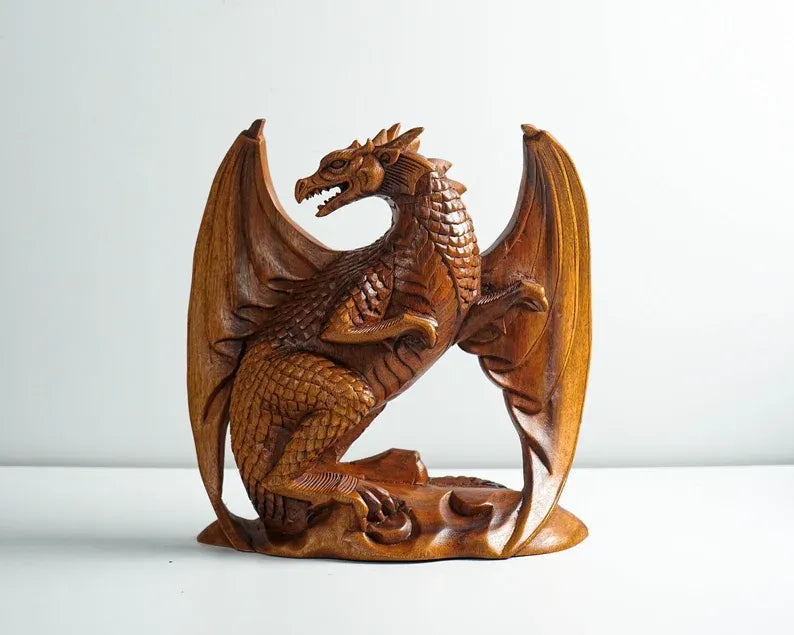 Unique Wooden Dragon Sculpture