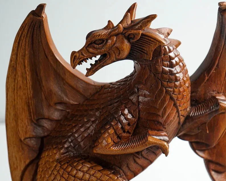 Unique Wooden Dragon Sculpture