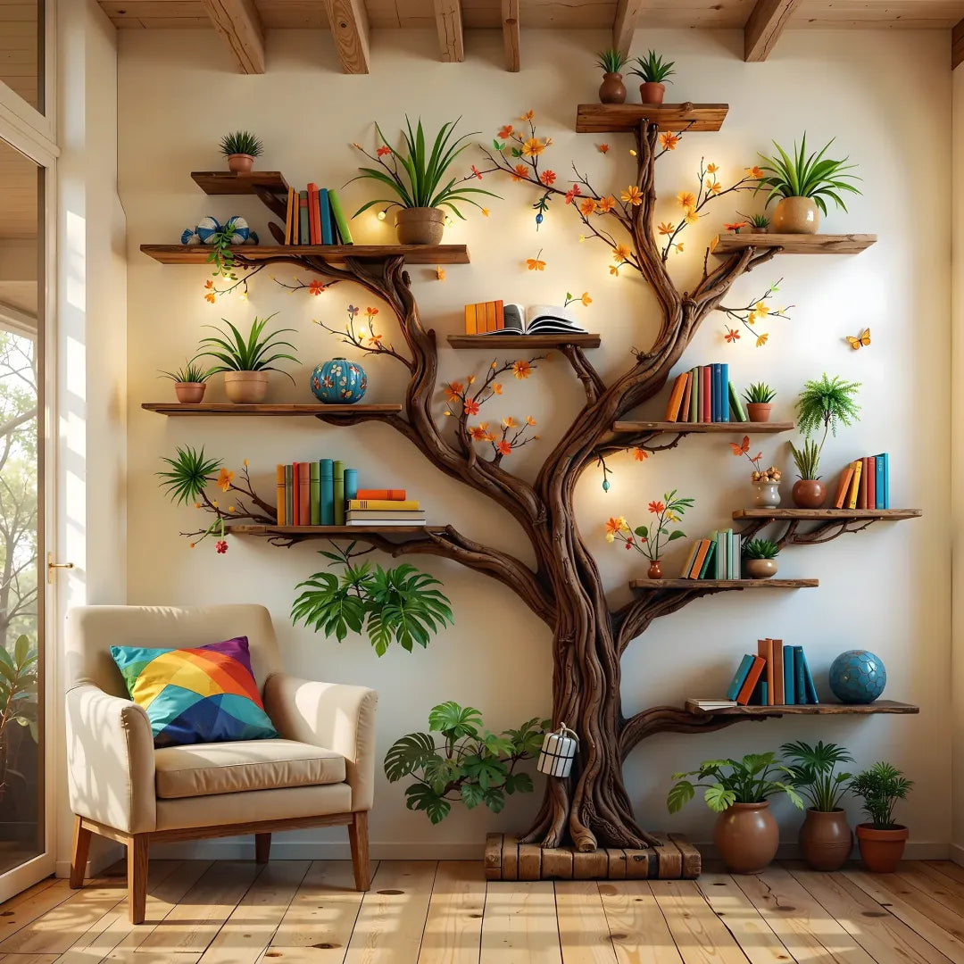 NATURE WOOD TREE BOOKSHELF