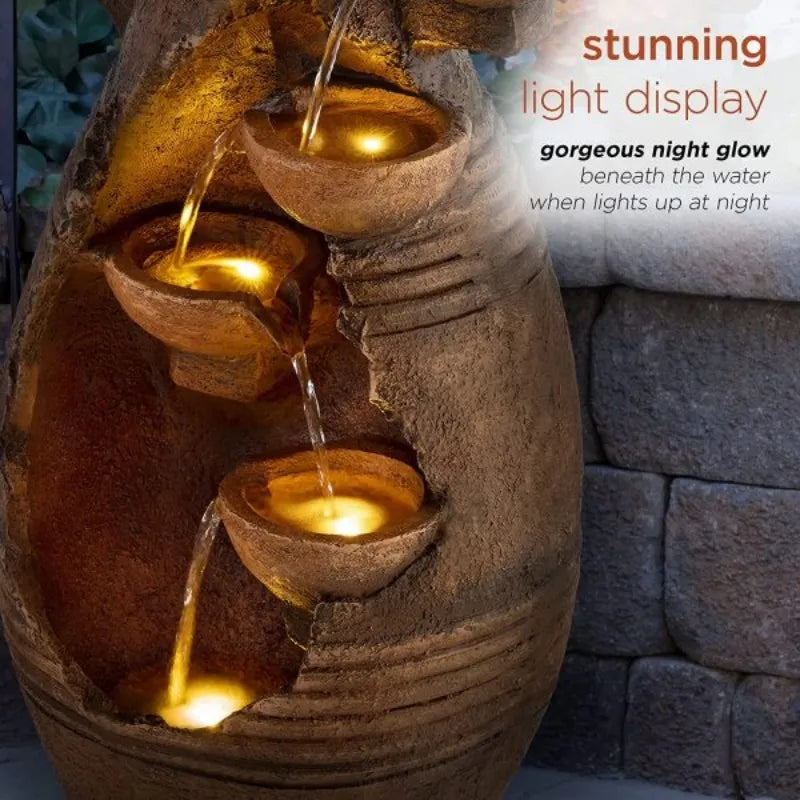 Alpine Cascading Fractured Jar Fountain