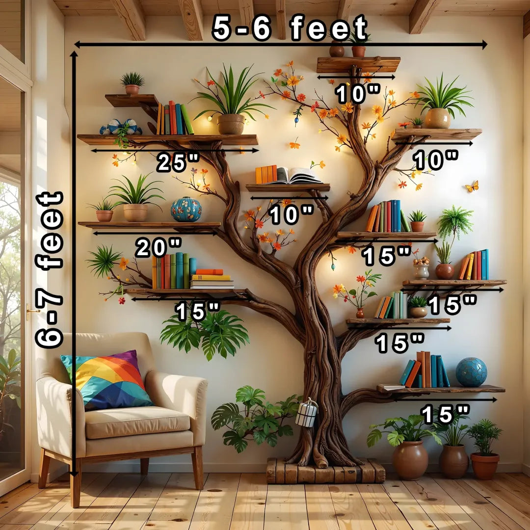 NATURE WOOD TREE BOOKSHELF