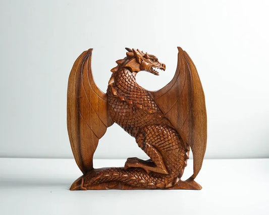Unique Wooden Dragon Sculpture