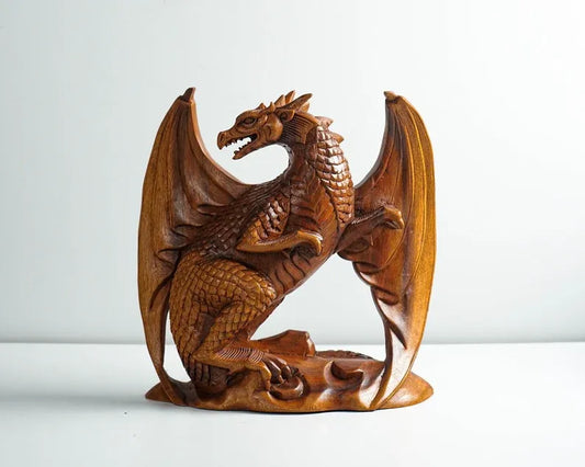 Unique Wooden Dragon Sculpture