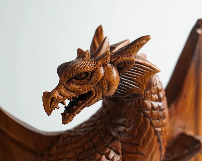Unique Wooden Dragon Sculpture