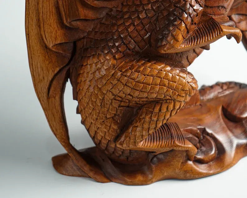 Unique Wooden Dragon Sculpture
