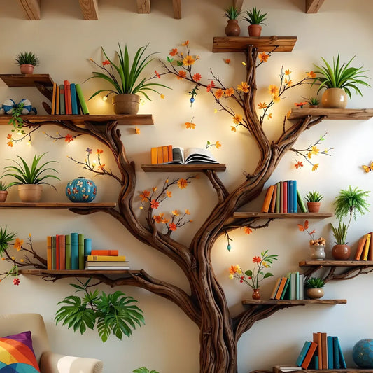 NATURE WOOD TREE BOOKSHELF