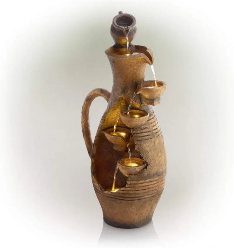 Alpine Cascading Fractured Jar Fountain